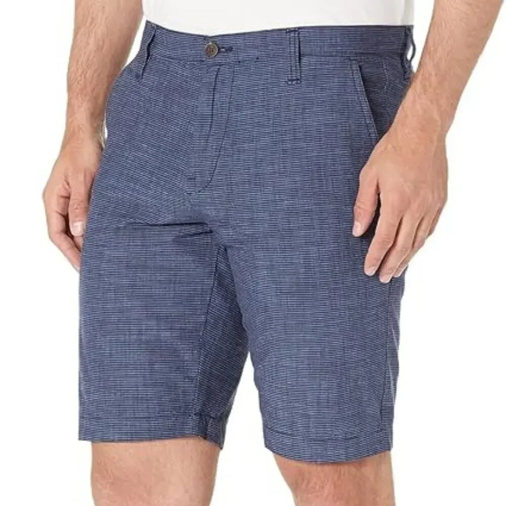 U.S. Polo Assn. Heathered Hartford Chambray Shorts Light Blue Beach Size 34